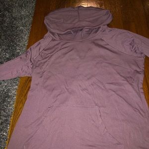 Purple cowl neck sweatshirt